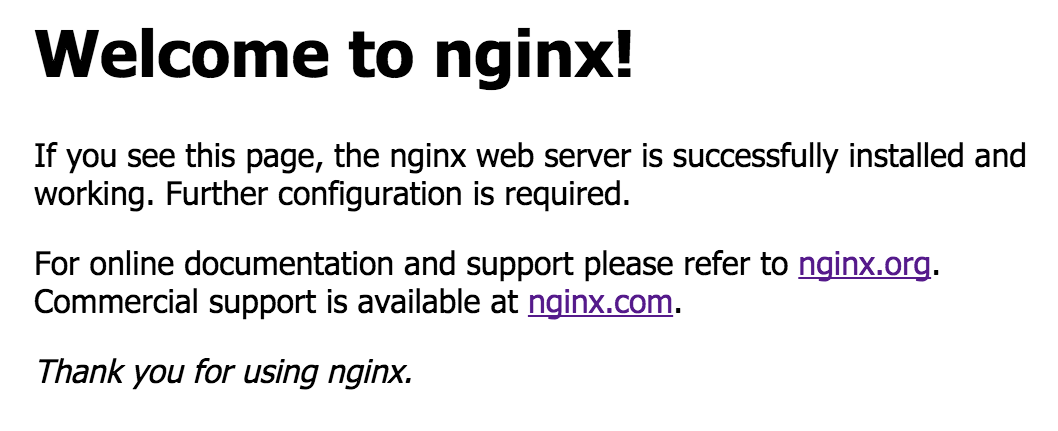 Welcome Screen Nginx
